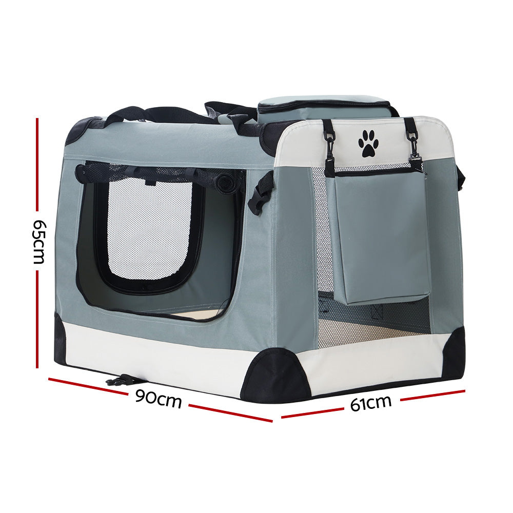 i.Pet Soft Pet Carrier Crate 2XL 90x61cm