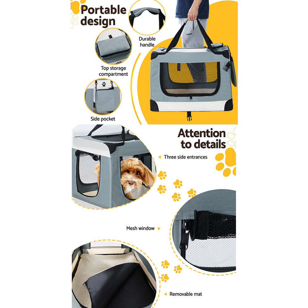 i.Pet Soft Pet Carrier Crate 2XL 90x61cm