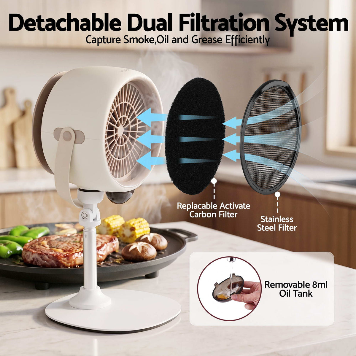 Devanti Rechargeable Portable Range Hood