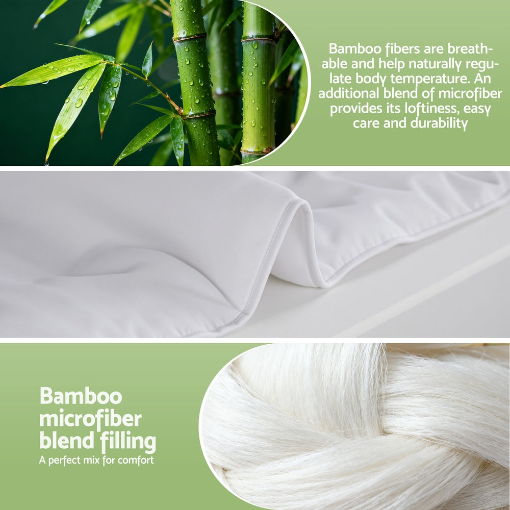 Giselle 200GSM Bamboo Summer Quilt - Queen