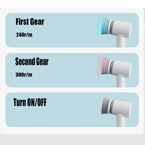 6-in-1 Cordless Electric Spin Scrubber