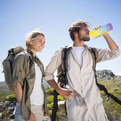 Foldable 600ml Water Bottle with Time Markers