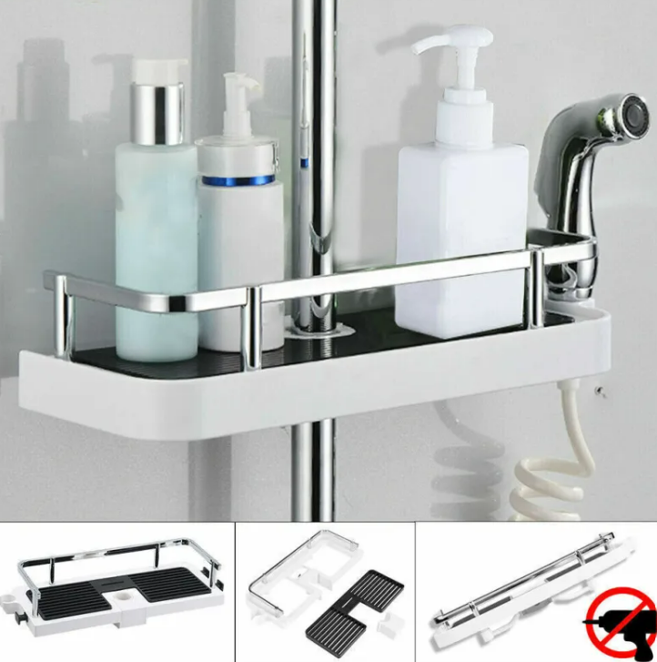 No-Drill Shower Caddy Rack