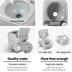 Weisshorn 20L Portable Camping Toilet