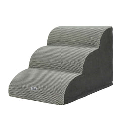 i.Pet Foam Dog Stairs 3 Tier - Grey