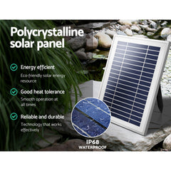 Gardeon Solar Pond Pump Fountain with Battery & LED