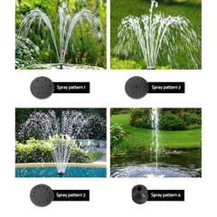 Gardeon Solar Pond Pump Fountain with Battery & LED