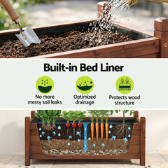 Green Fingers Raised Garden Bed 90x30x33cm