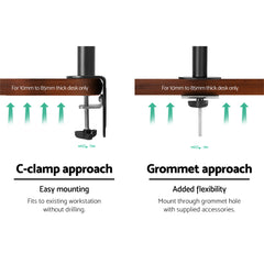 Artiss Dual Monitor Arm Desk Mount