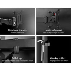 Artiss Dual Monitor Arm Desk Mount