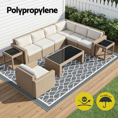 Gardeon Reversible Outdoor Rug 274x366cm