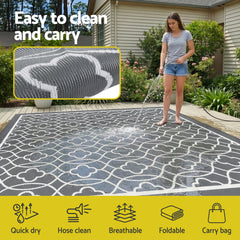 Gardeon Reversible Outdoor Rug 274x366cm