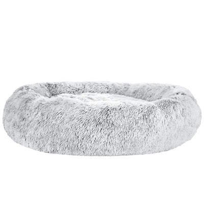 Calming Plush Dog Bed 110cm XL - Light Charcoal