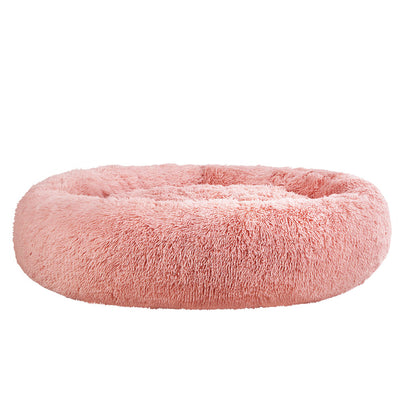 Calming Plush Dog Bed 110cm XL - Pink