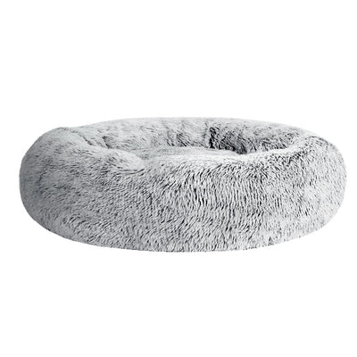 Calming Plush Dog Bed 90cm - Light Charcoal