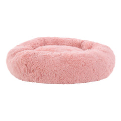 Calming Plush Dog Bed 90cm - Pink