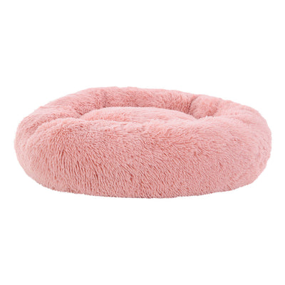 Calming Plush Dog Bed 90cm - Pink