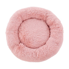 Calming Plush Dog Bed 90cm - Pink