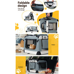 i.Pet Soft Pet Carrier Crate 2XL 90x61cm