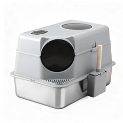 i.Pet Stainless Steel High-Sided Cat Litter Box