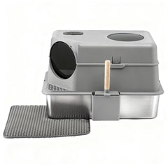 i.Pet Stainless Steel High-Sided Cat Litter Box