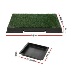 i.Pet Dog Training Pad with Tray & Grass Mat