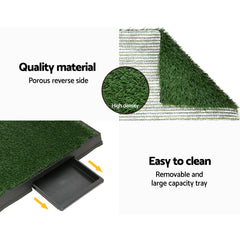i.Pet Dog Training Pad with Tray & Grass Mat