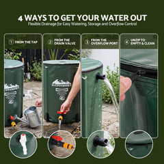Weisshorn 50L Collapsible Rain Barrel