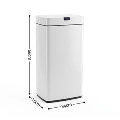 Devanti 45L Motion Sensor Bin - White
