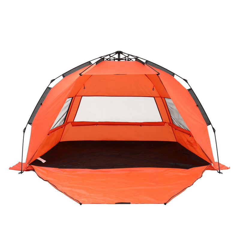 Weisshorn Pop-Up Beach Tent 3-4 Person UPF50 - Orange