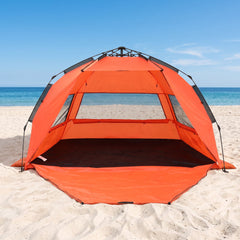 Weisshorn Pop-Up Beach Tent 3-4 Person UPF50 - Orange