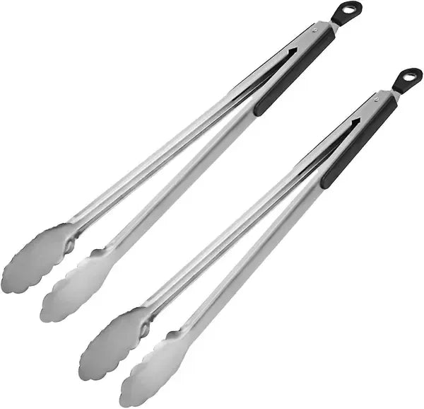 Stainless Steel Locking Kitchen Tongs (2-Pack)