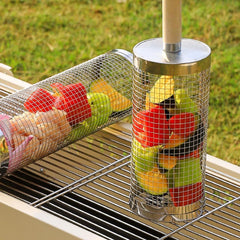 Stainless Steel Rolling Grill Basket Set