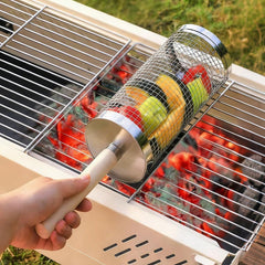Stainless Steel Rolling Grill Basket Set
