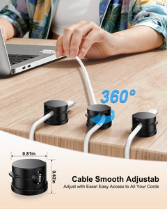 Rotating Adhesive Cable Clips (12-Pack)