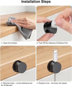 Rotating Adhesive Cable Clips (12-Pack)