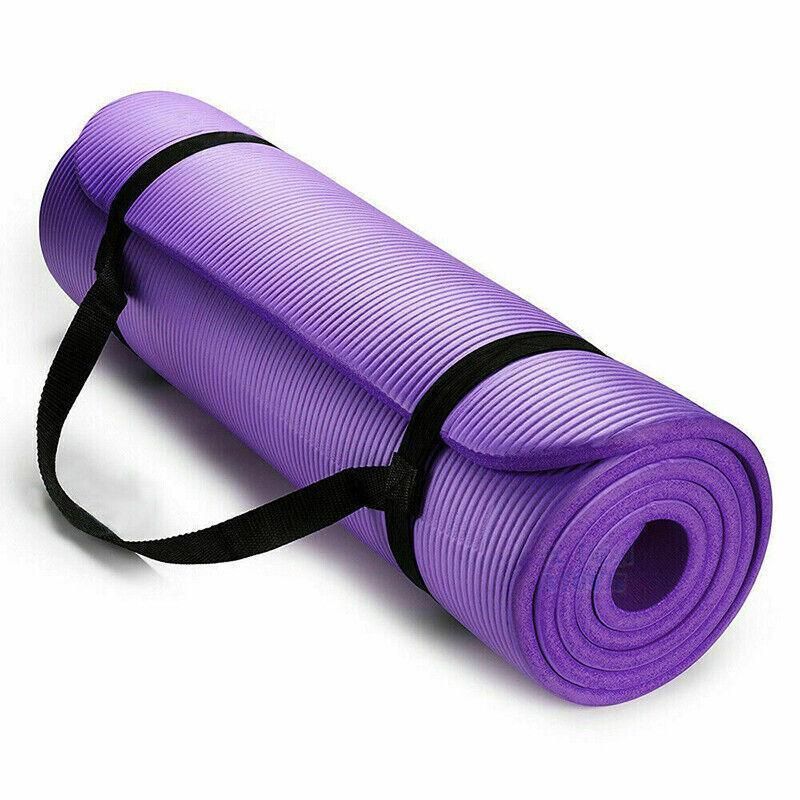 10mm Thick NBR Yoga & Pilates Mat - Purple