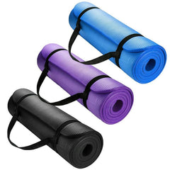 10mm Thick NBR Yoga & Pilates Mat - Purple