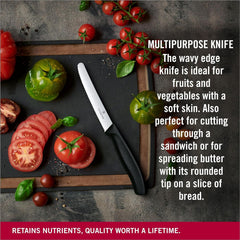 Victorinox Wavy Edge Steak & Tomato Knives (6-Pack) - Black