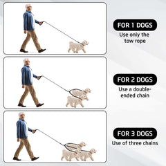 3-in-1 Tangle-Free Bungee Dog Leash