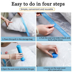 Vacuum Storage Bags (6 Bags + Hand Pump)