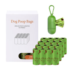 Dog Poop Bags with Dispenser (16 Rolls)