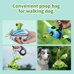 Dog Poop Bags with Dispenser (16 Rolls)