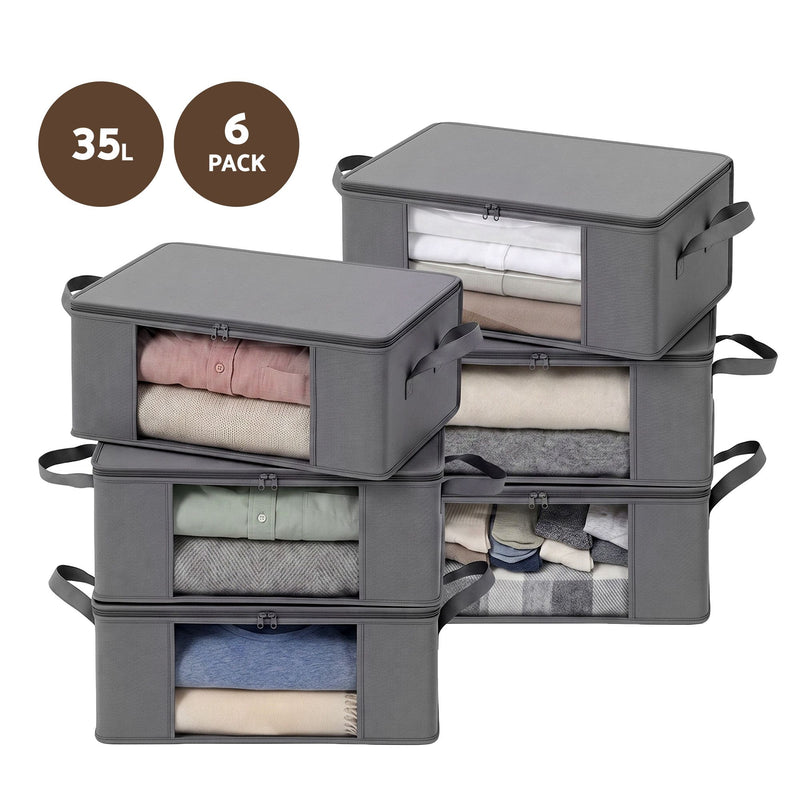 Artiss Clothes Storage Bags 35L (6-Pack)