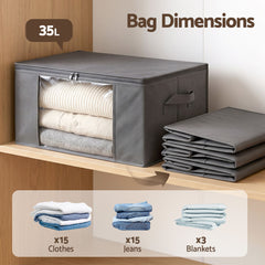 Artiss Clothes Storage Bags 35L (6-Pack)