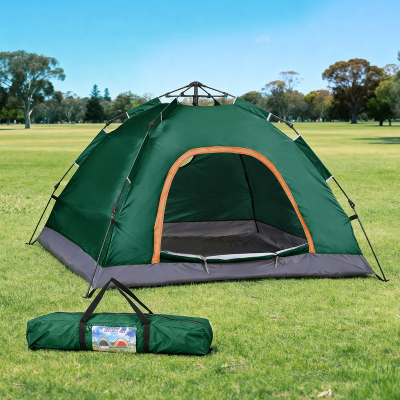 Weisshorn 2-Person Pop-Up Camping Tent - Green
