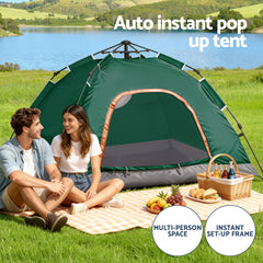 Weisshorn 2-Person Pop-Up Camping Tent - Green