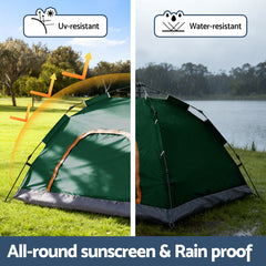 Weisshorn 2-Person Pop-Up Camping Tent - Green