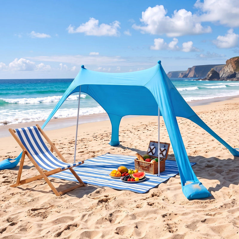 Weisshorn Beach Tent Canopy Sun Shelter - Blue