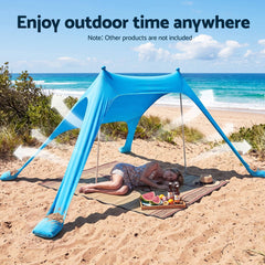 Weisshorn Beach Tent Canopy Sun Shelter - Blue